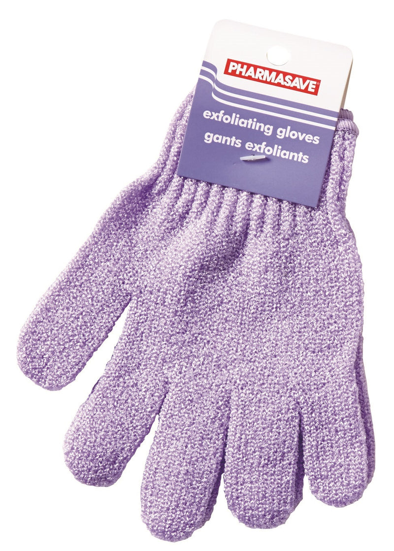 Pharmasave Exfoliating Gloves - Mauve - Simpsons Pharmacy