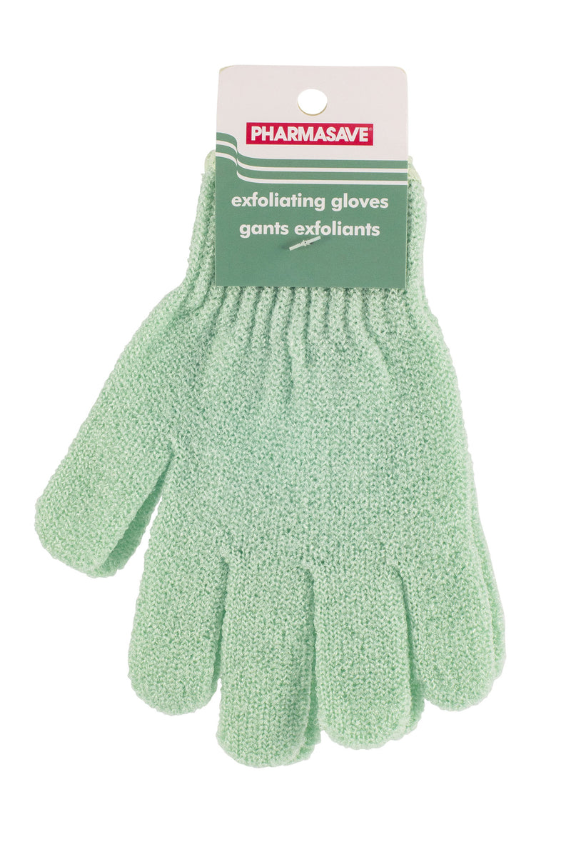 Pharmasave Exfoliating Gloves - Green - Simpsons Pharmacy