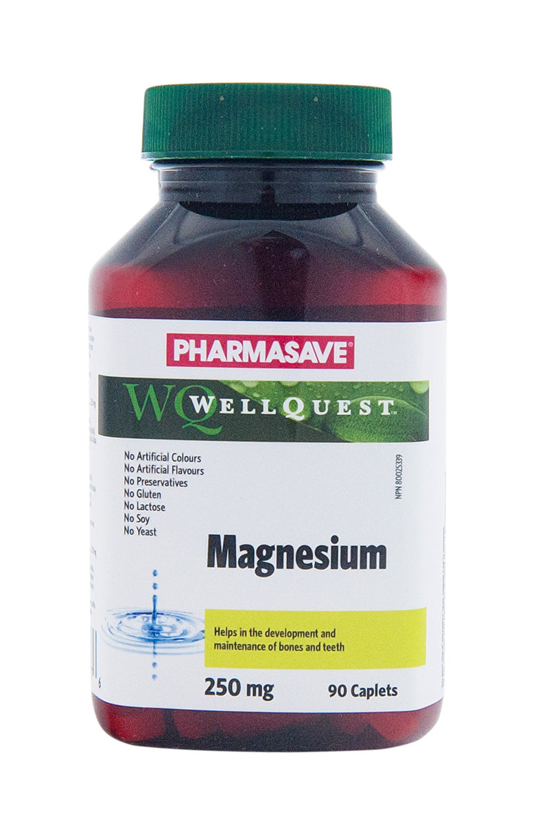 Pharmasave WellQuest Magnesium 250mg Caplets - Simpsons Pharmacy