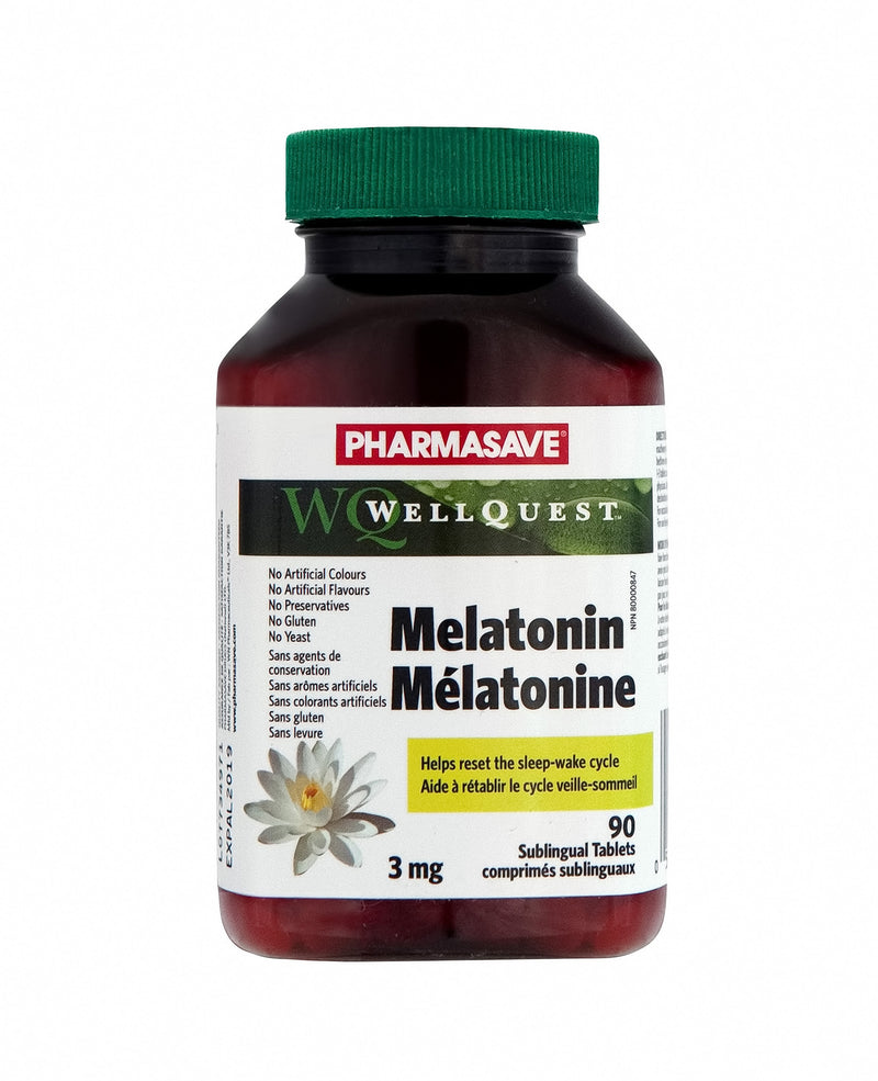 Pharmasave WellQuest Melatonin 3mg Sublingual Tablets - Simpsons Pharmacy