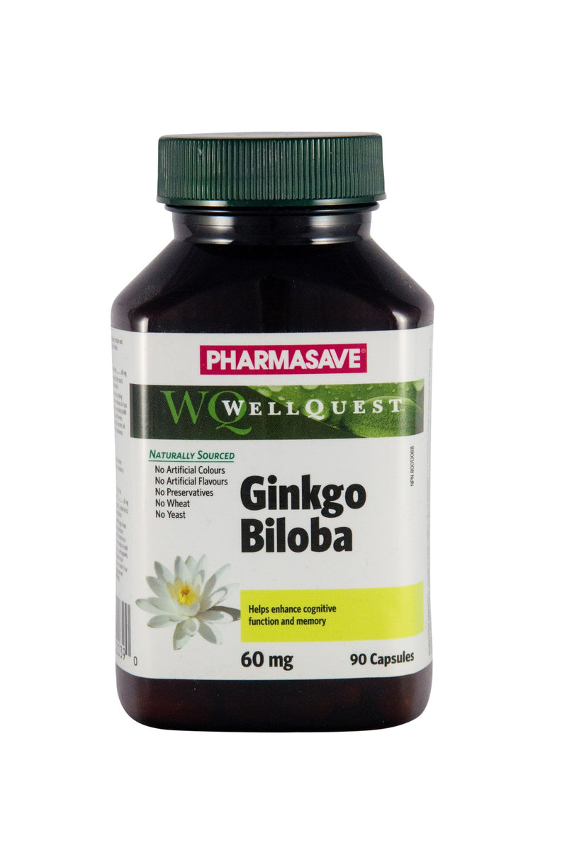 Pharmasave WellQuest Ginkgo Biloba 60mg Capsules - Simpsons Pharmacy