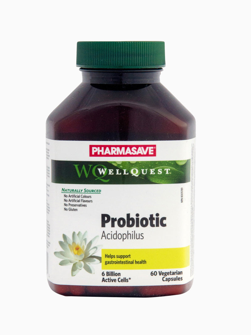 Pharmasave WellQuest Probiotic Acidophilus 6 Billion Active Cells - 60 Vegetarian Capsules - Simpsons Pharmacy