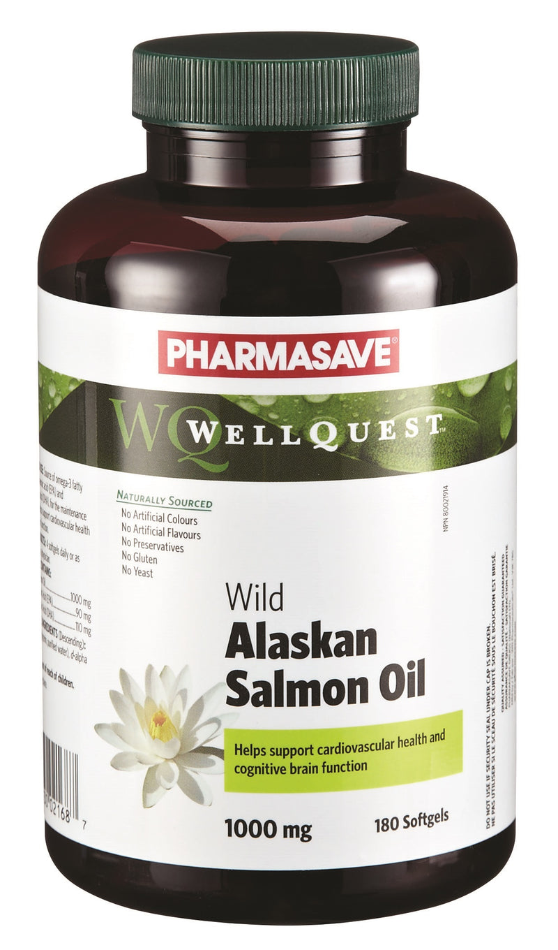 Pharmasave WellQuest Wild Alaskan Salmon Oil 1000mg Softgels - Simpsons Pharmacy