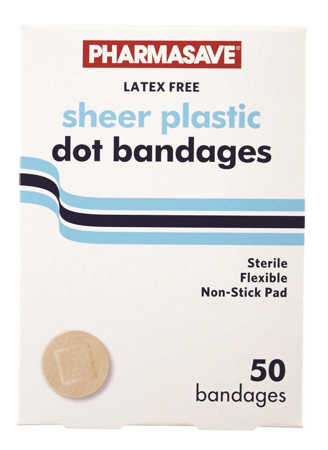 Pharmasave Bandages - Plastic Sheer Dot - Simpsons Pharmacy