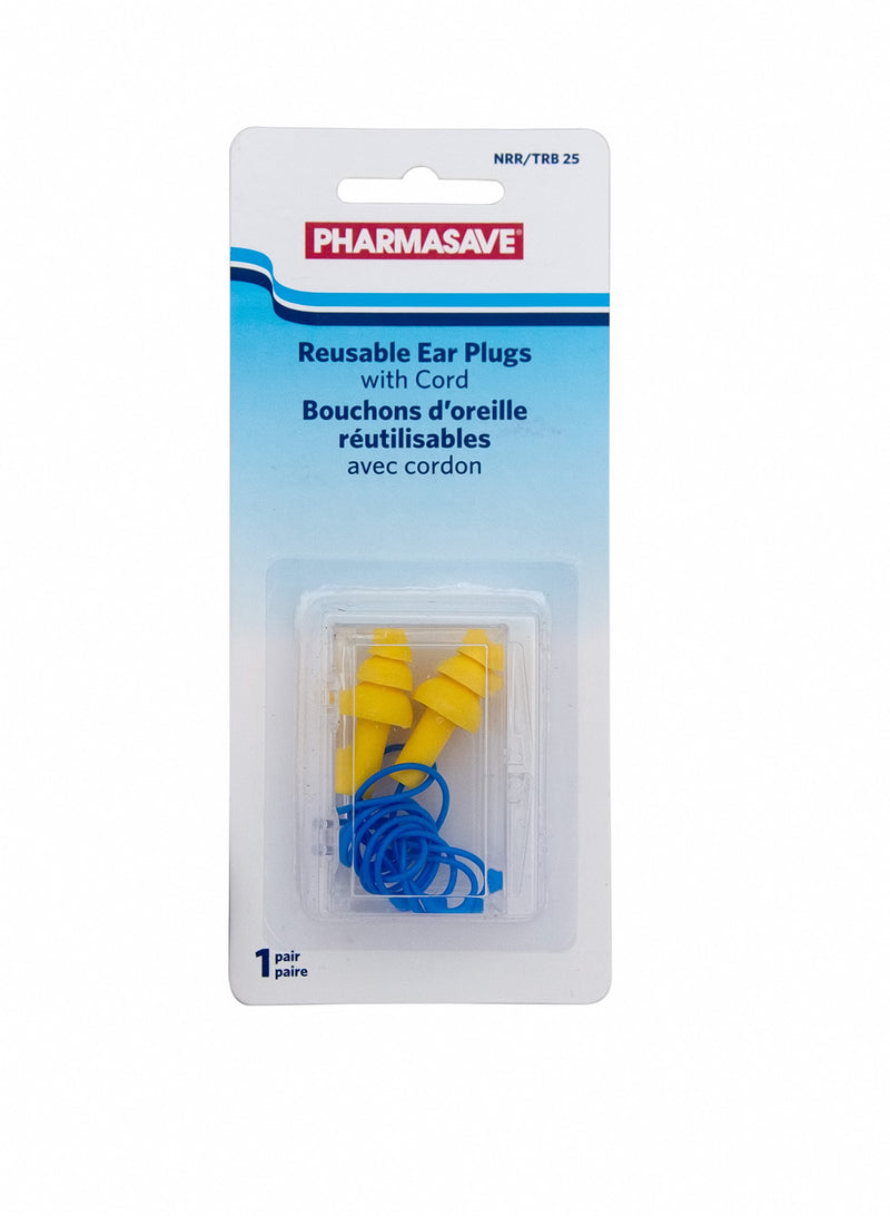 Pharmasave Reusable Ear Plugs with Cord - Simpsons Pharmacy