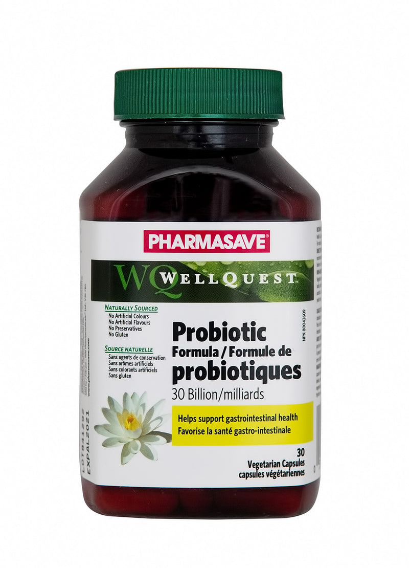 Pharmasave WellQuest Probiotic Formula 30 Billion - 30 Vegetarian Capsules - Simpsons Pharmacy