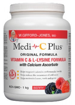 W. Gifford-Jones, MD Medi C Plus Vitamin C & L-Lysine Formula Berry 1kg - Simpsons Pharmacy