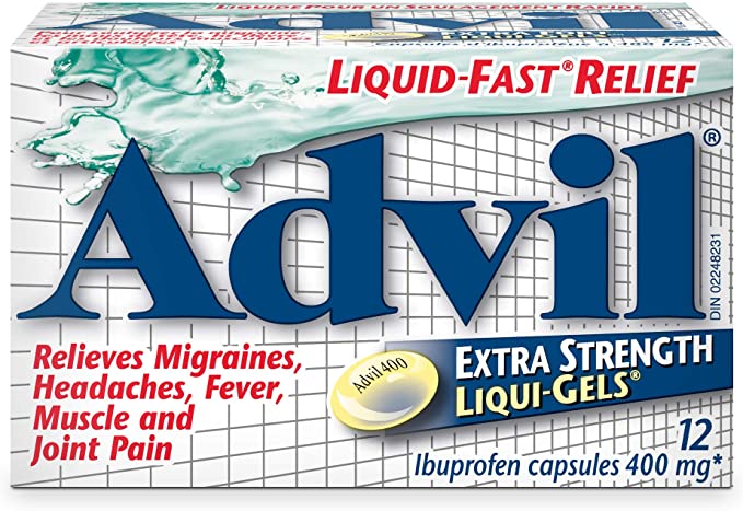 Advil Ibuprofen Liquigels Extra Strength 400mg - 12 Capsules - Simpsons Pharmacy