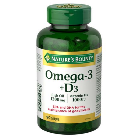 Nature's Bounty Omega - 3 + D3 - 90 softgels - Simpsons Pharmacy