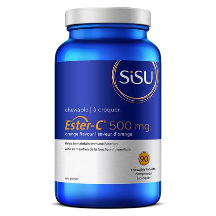 SISU Ester C 500mg chewable Orange 90 tabs - Simpsons Pharmacy
