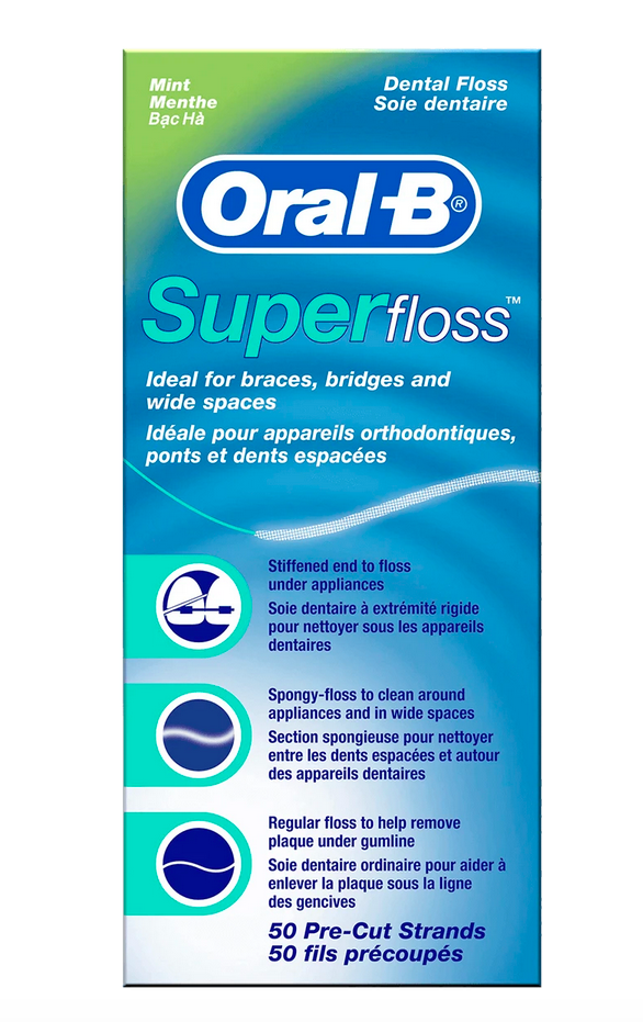 Oral-B Superfloss - Mint 50 Pre-Cut Strands - Simpsons Pharmacy