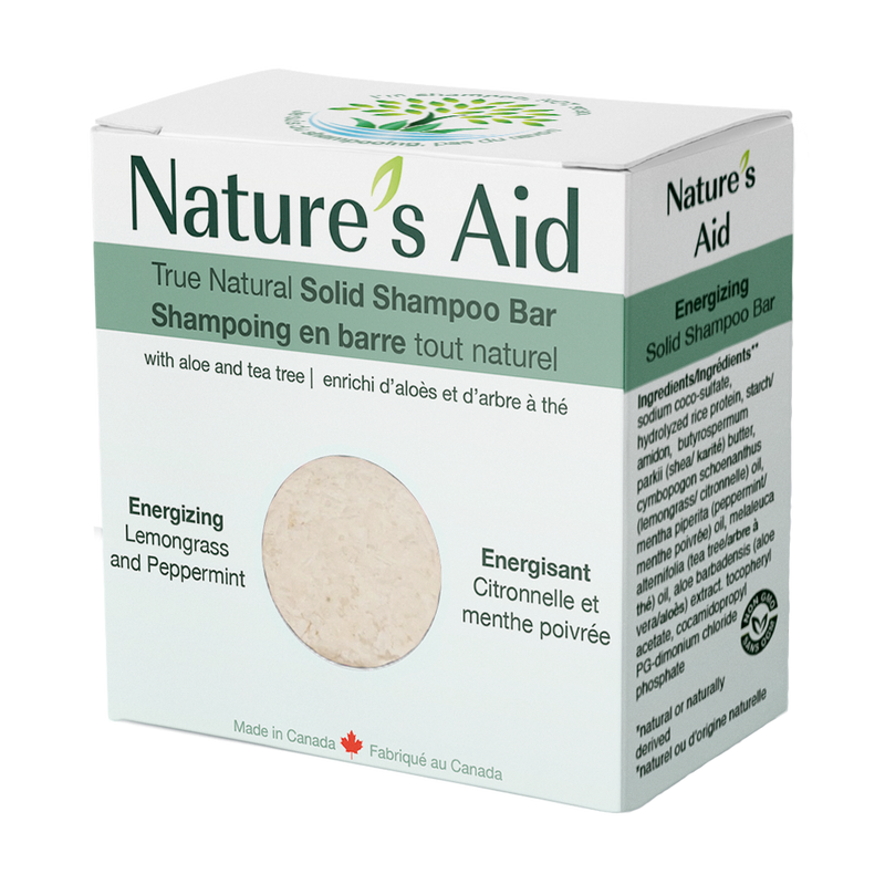 Nature's Aid Energizing Solid Shampoo Bar with Lemongrass and Tea Tree - Simpsons Pharmacy