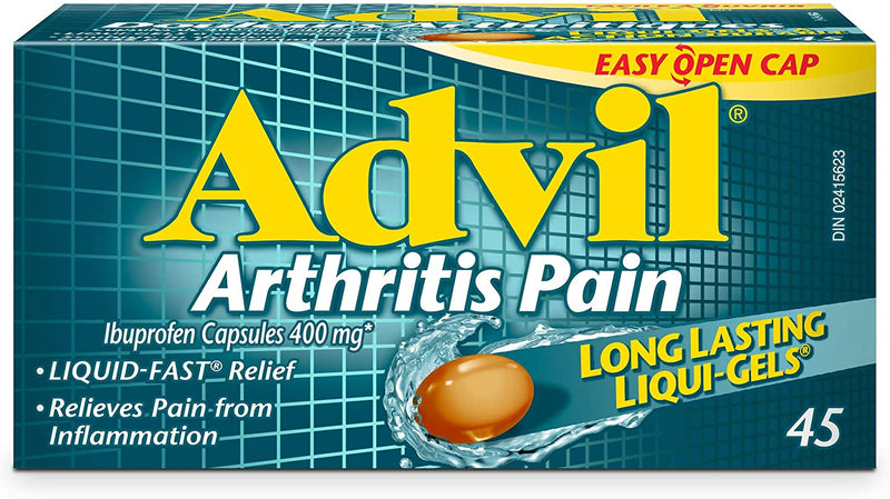 Advil Arthritis Pain Ibuprofen 400mg  - 45 Capsules - Simpsons Pharmacy