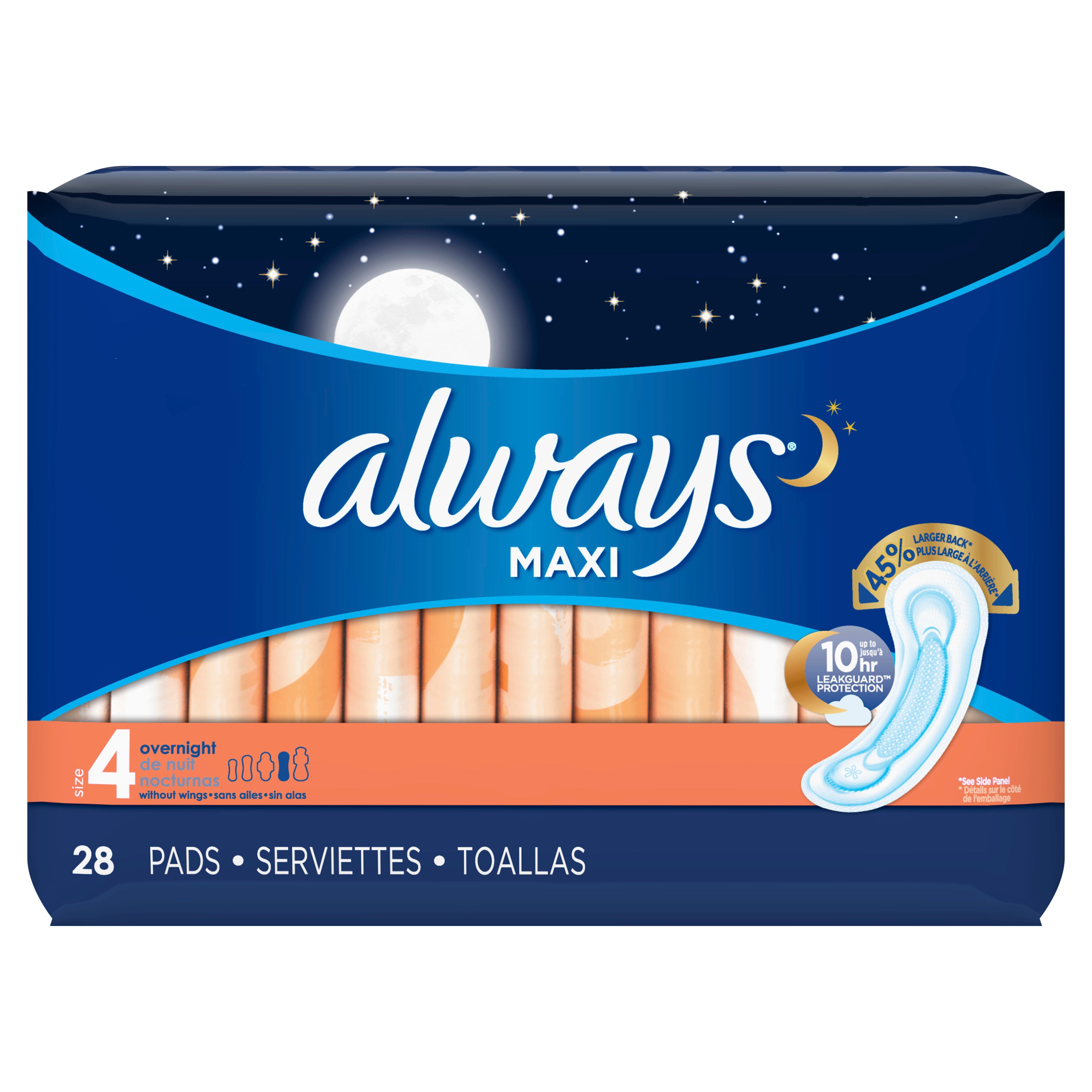 Always - Maxi Pads - Overnight - Save-On-Foods