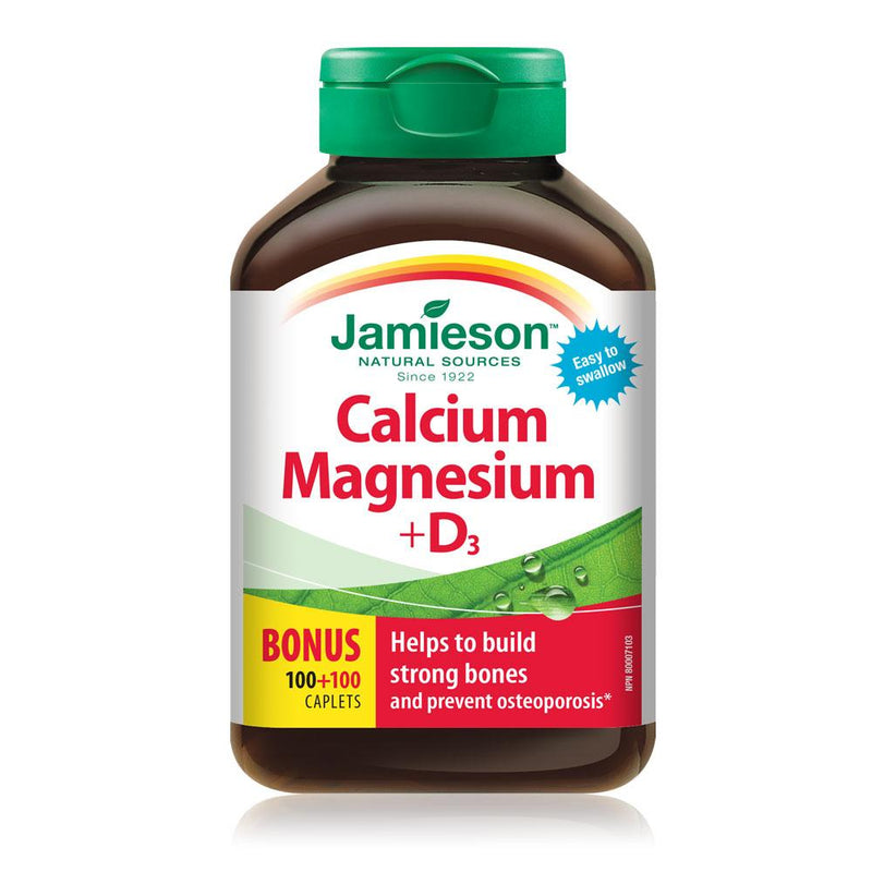Jamieson Natural Sources Calcium Magnesium + D3 - 200 Caplets - Simpsons Pharmacy