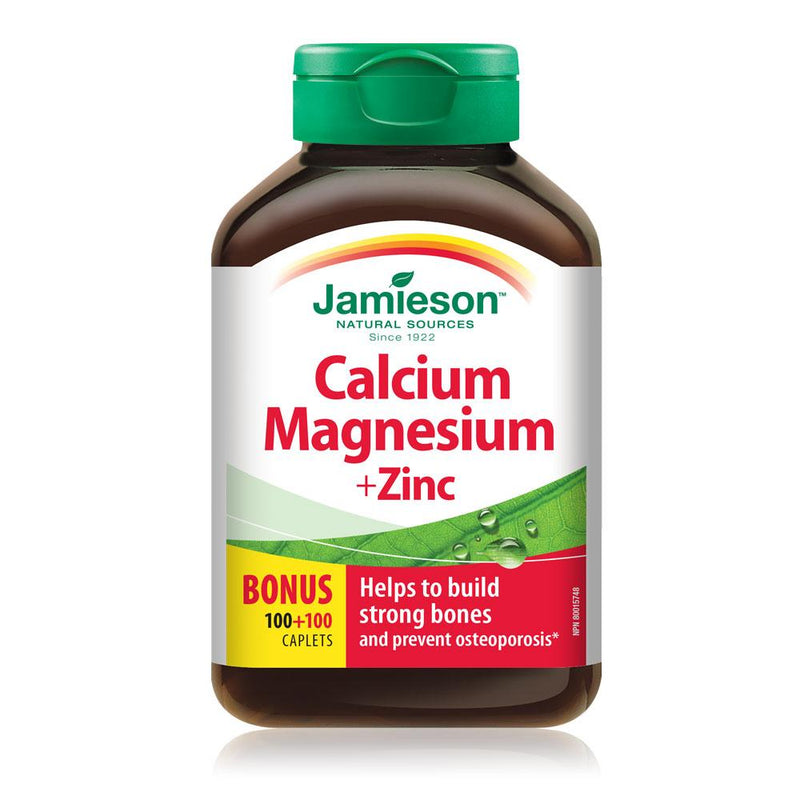 Jamieson Calcium Magnesium + Zinc - 200 Caplets - Simpsons Pharmacy