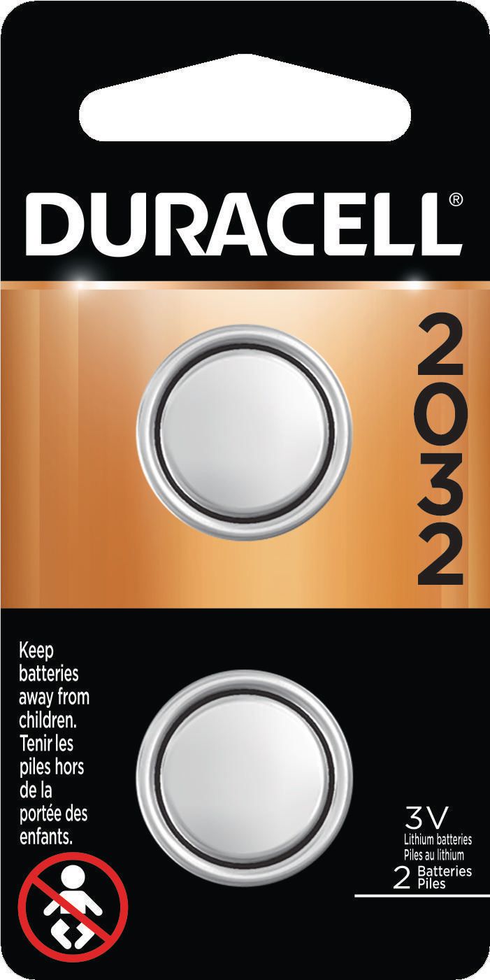 Duracell 2032 Batteries Lithium Coin Button, 2 Pack