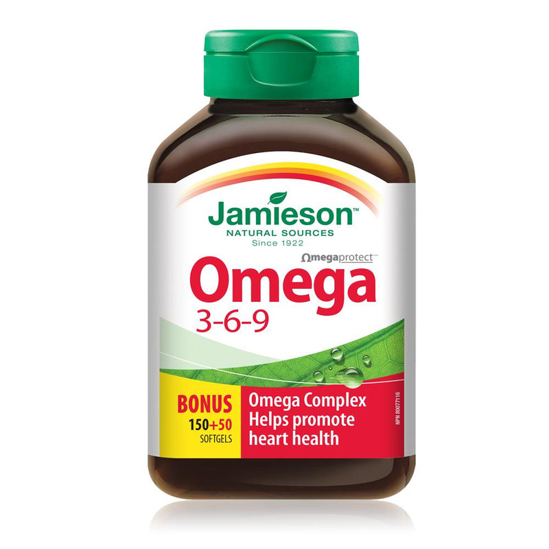 Jamieson Natural Sources Omega 3-6-9 - 200 Softgels - Simpsons Pharmacy