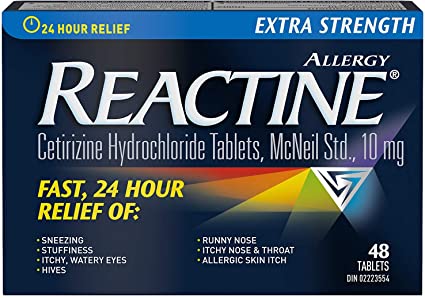 Reactine Extra Strength 10mg Allergy Relief - 48 Tablets - Simpsons Pharmacy