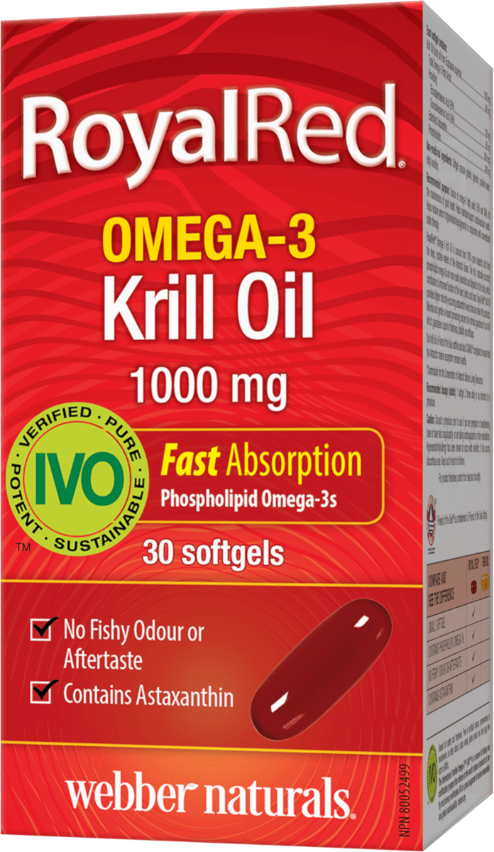 Webber Naturals RoyalRed Omega-3 Krill Oil 1000mg - 30 Softgels - Simpsons Pharmacy