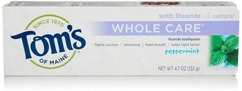 Tom's of Maine Natural Whole Care Toothpaste - Peppermint 85mL - Simpsons Pharmacy