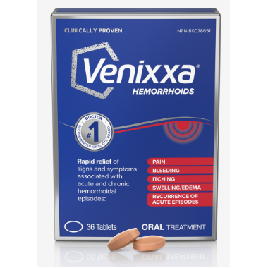 Venixxa Hemorrhoids Rapid Relief Oral Treatment - 36 Tablets - Simpsons Pharmacy