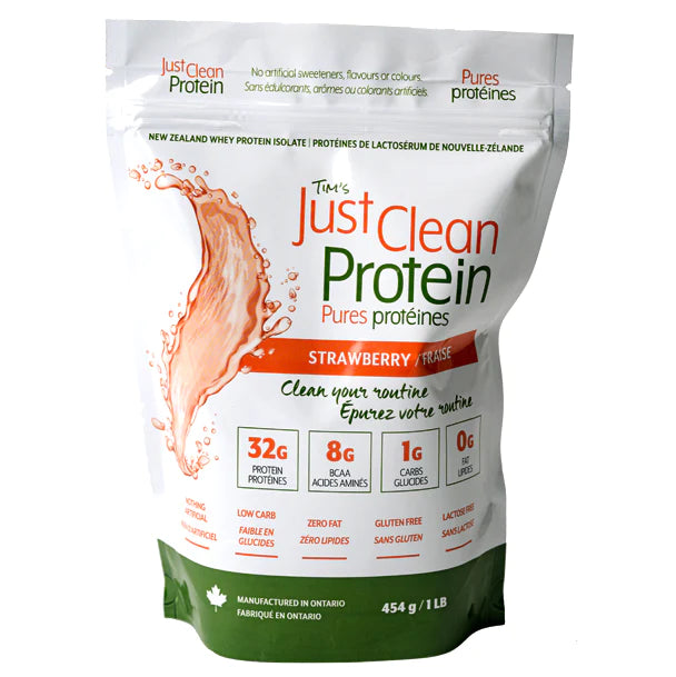 JUST CLEAN PROTEIN  STRAWBERRY 454G POUCH - Simpsons Pharmacy