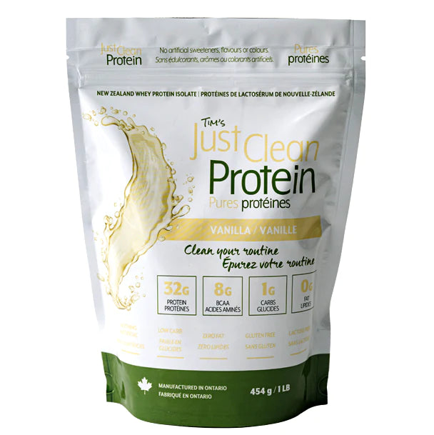 JUST CLEAN PROTEIN  VANILLA 454G POUCH - Simpsons Pharmacy