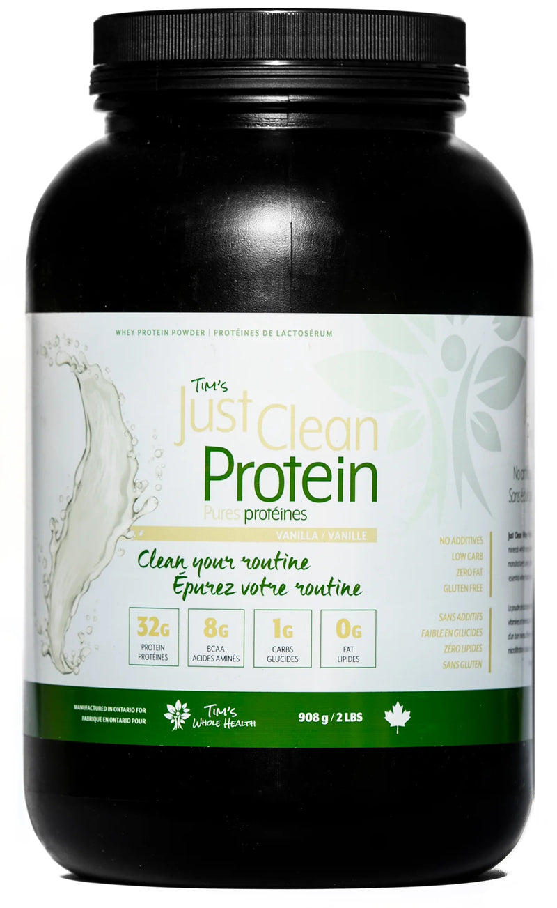 JUST CLEAN PROTEIN  VANILLA 2LB TUB - Simpsons Pharmacy