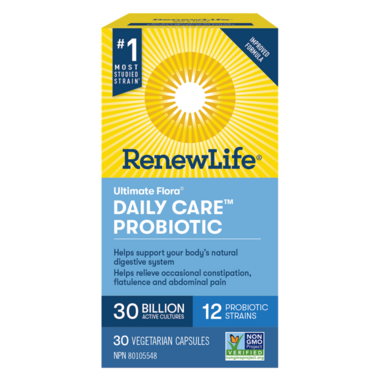 Renew Life Ultimate Flora Daily Care Probiotic 30B, 12 Biotic Strains 30'S - Simpsons Pharmacy