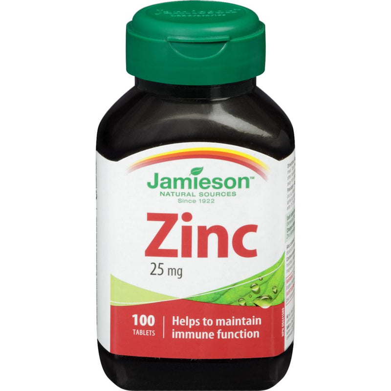 JAMIESON ZINC 25MG - 100 Tablets - Simpsons Pharmacy