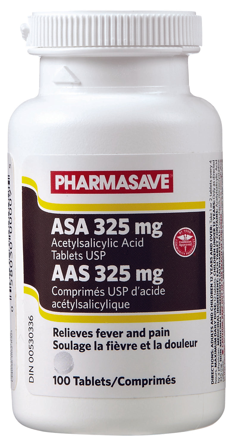 Pharmasave ASA 325mg Tablets - Simpsons Pharmacy