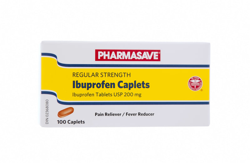 Pharmasave Ibuprofen 200 mg - 100 Caplets - Simpsons Pharmacy