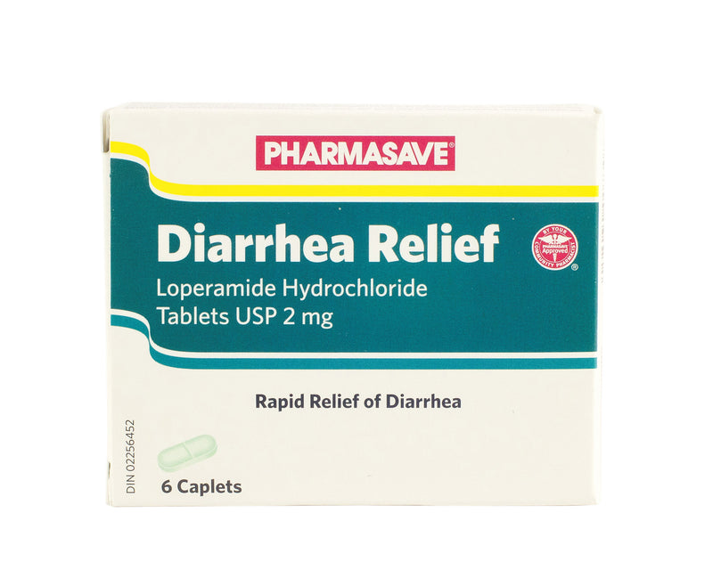 Pharmasave Diarrhea Relief 2mg Caplets - Simpsons Pharmacy