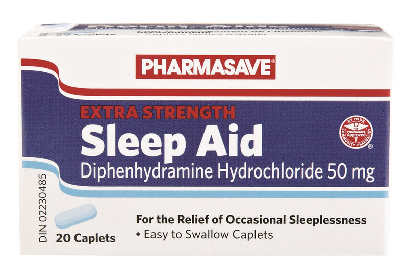 Pharmasave Sleep Aid - Extra Strength 50mg Caplets - Simpsons Pharmacy
