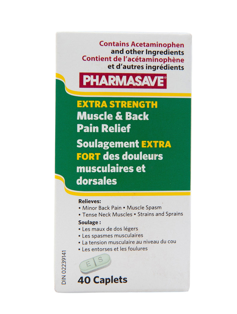 Pharmasave Muscle & Back Pain Relief - Extra Strength Caplets - Simpsons Pharmacy