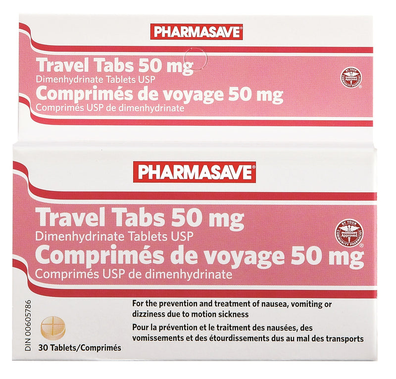 Pharmasave Travel Tabs 50mg Tablets - Simpsons Pharmacy