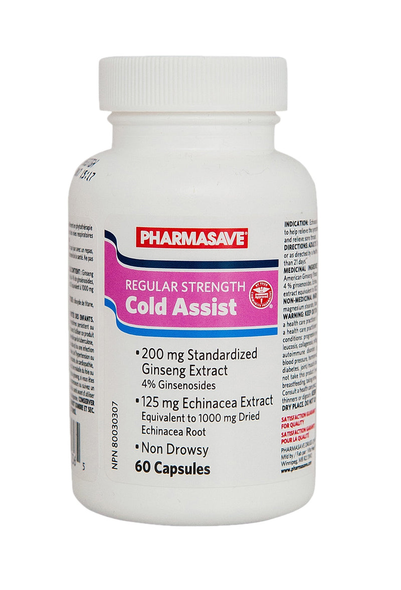 Pharmasave Cold Assist Regular Strength - 60 Caplets - Simpsons Pharmacy