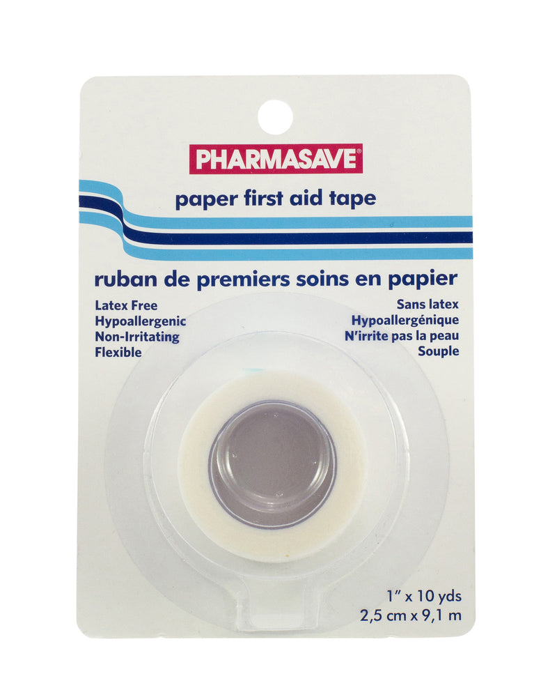 Pharmasave First Aid Tape Paper 2.5cm X 9.1m (1"X10yds) - Simpsons Pharmacy