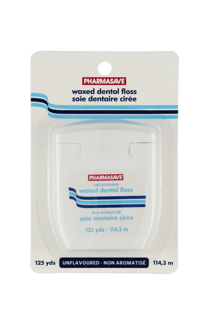 Pharmasave Dental Floss Waxed - Unflavoured 114.3m/125yds - Simpsons Pharmacy