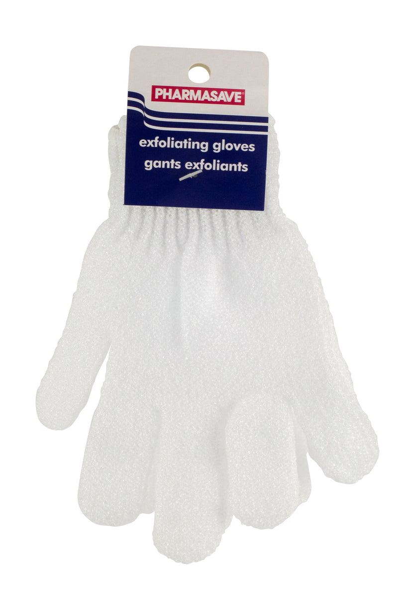 Pharmasave Exfoliating Gloves - White - Simpsons Pharmacy