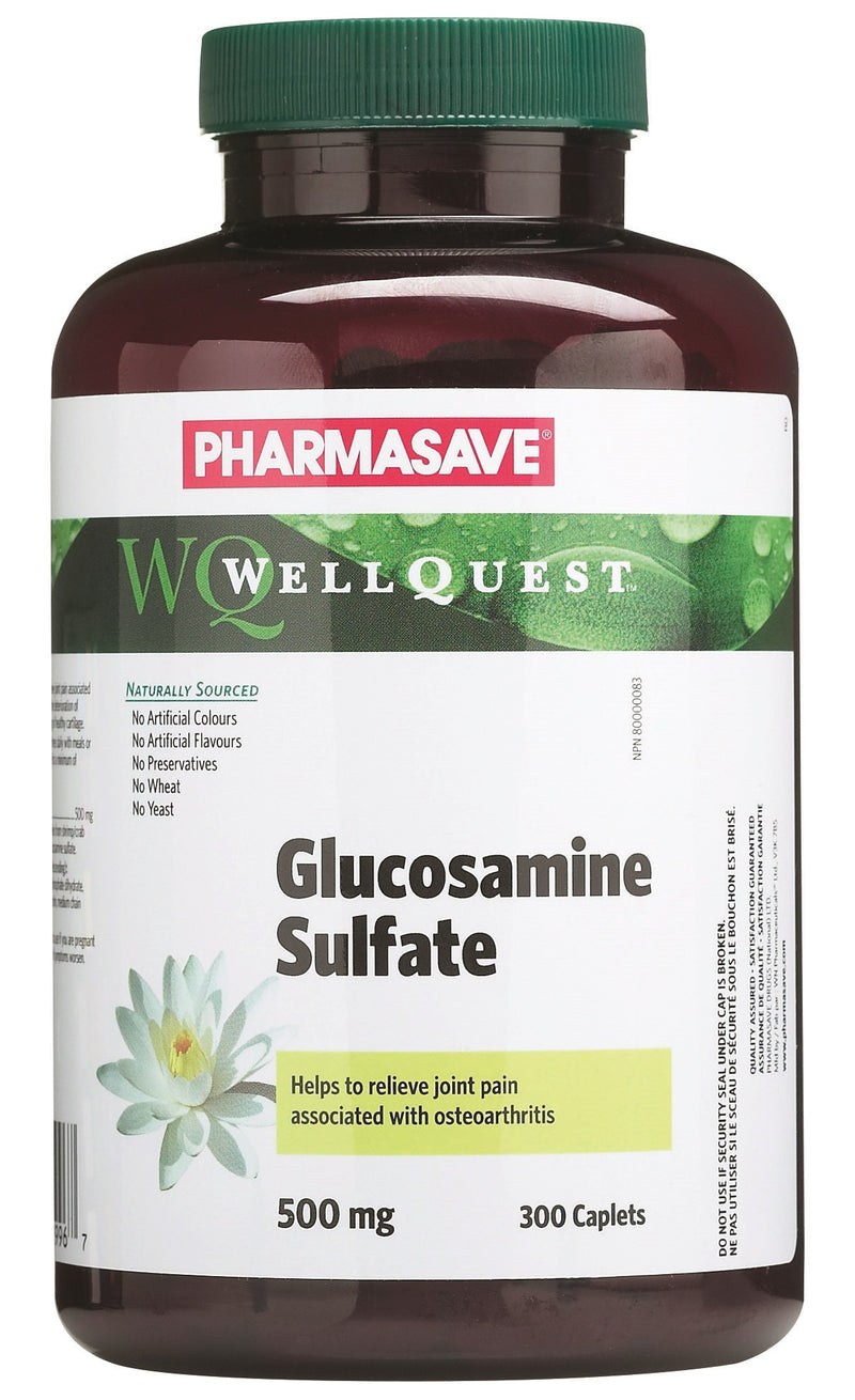 Pharmasave WellQuest Glucosamine Sulfate 500mg Caplets - Simpsons Pharmacy
