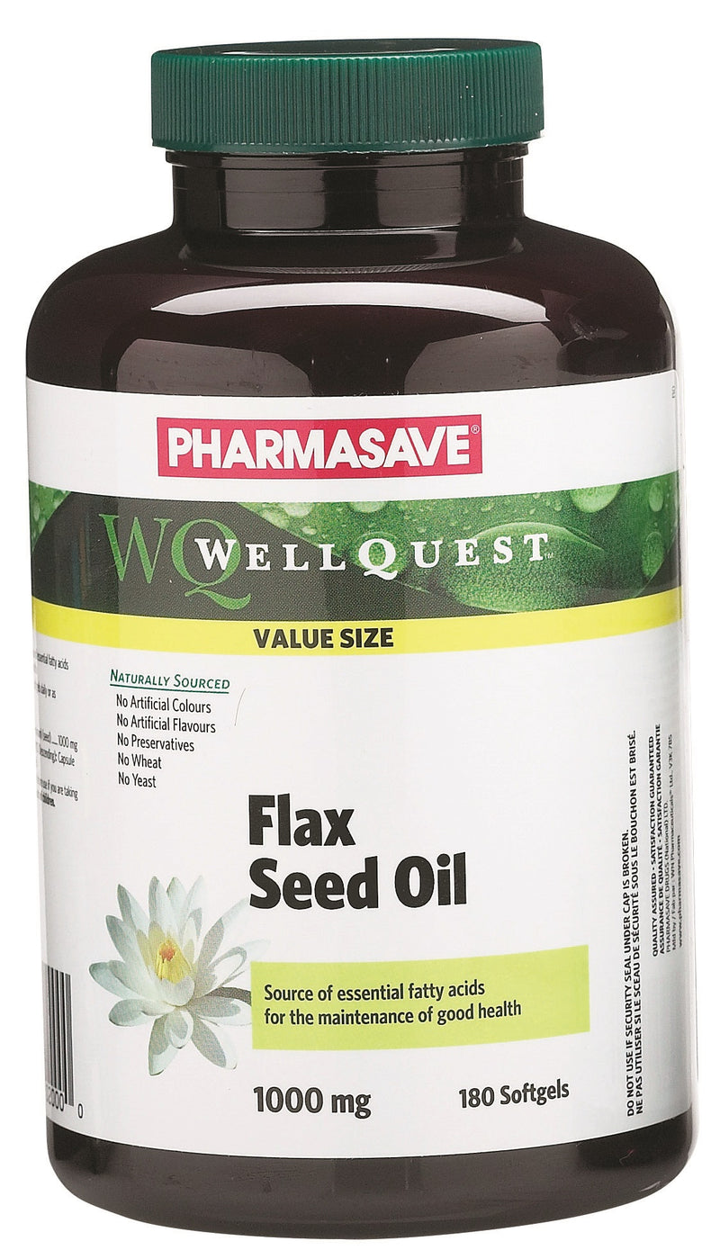 Pharmasave WellQuest Flax Seed Oil 1000mg Softgels - Simpsons Pharmacy