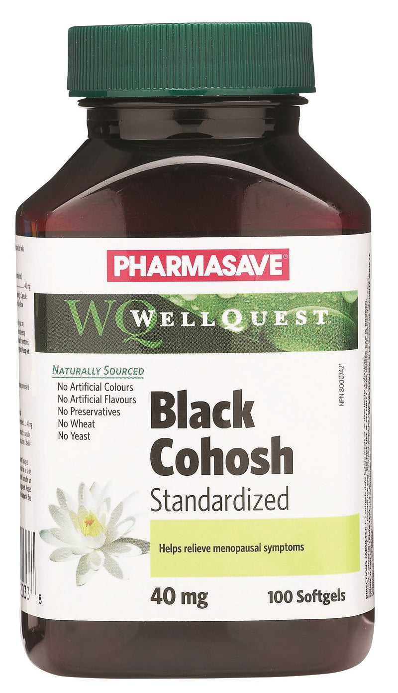 Pharmasave WellQuest Black Cohosh Standardized 40mg Softgels - Simpsons Pharmacy
