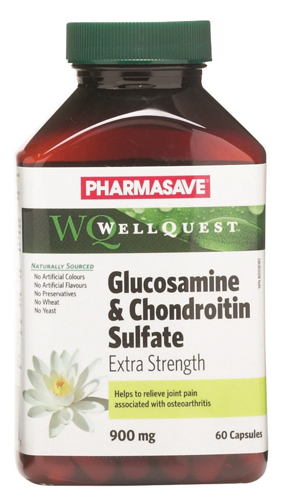 Pharmasave WellQuest Glucosamine & Chondroitin Sulfate Extra Strength 900mg Capsules - Simpsons Pharmacy