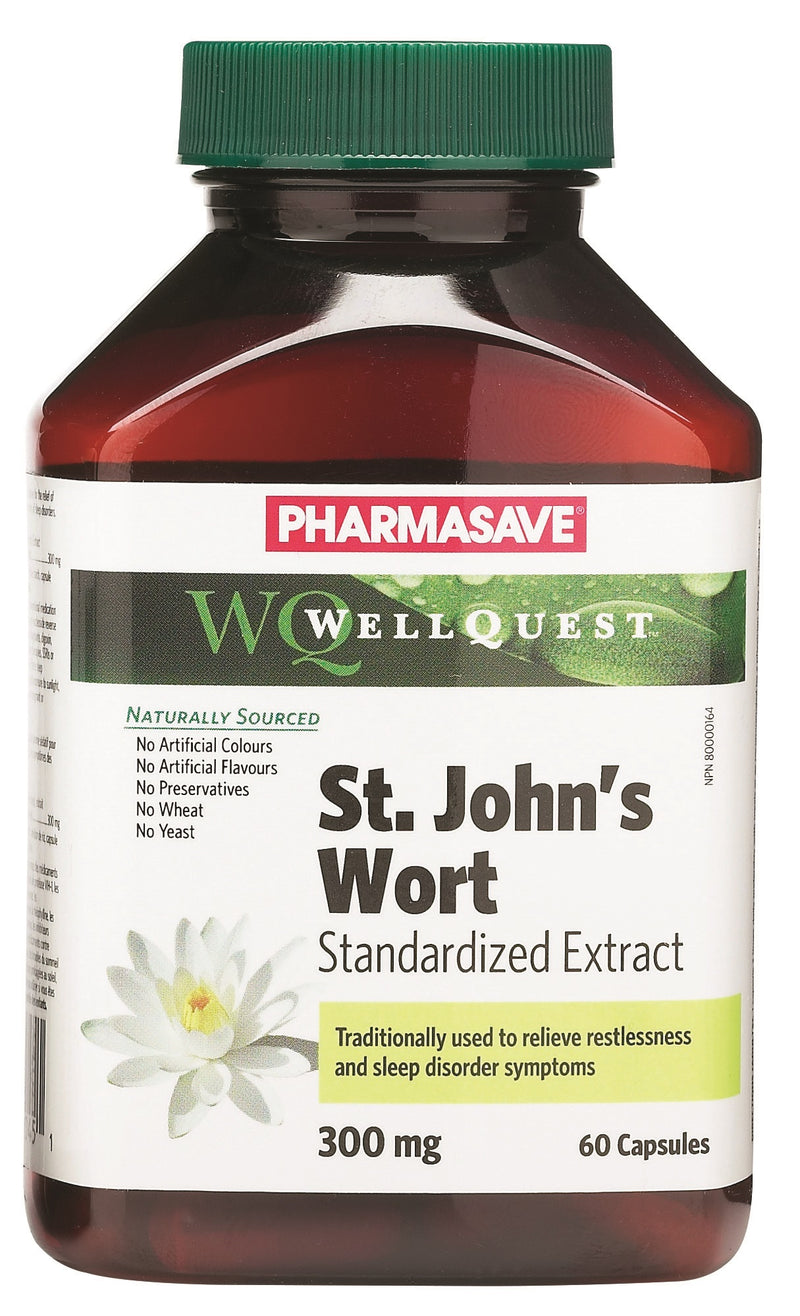 Pharmasave WellQuest St. John's Wort Standardized Extract 300mg Capsules - Simpsons Pharmacy