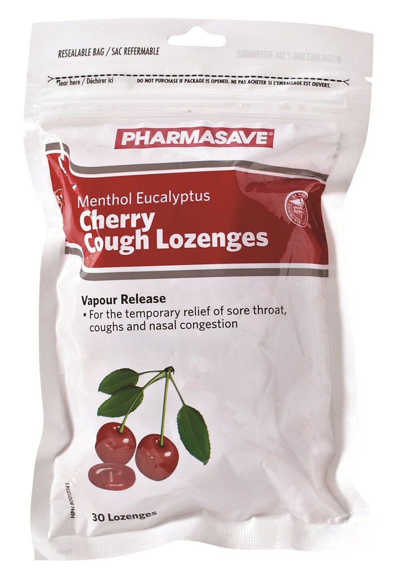 Pharmasave Cough Lozenges - Cherry Menthol Eucalyptus - Simpsons Pharmacy