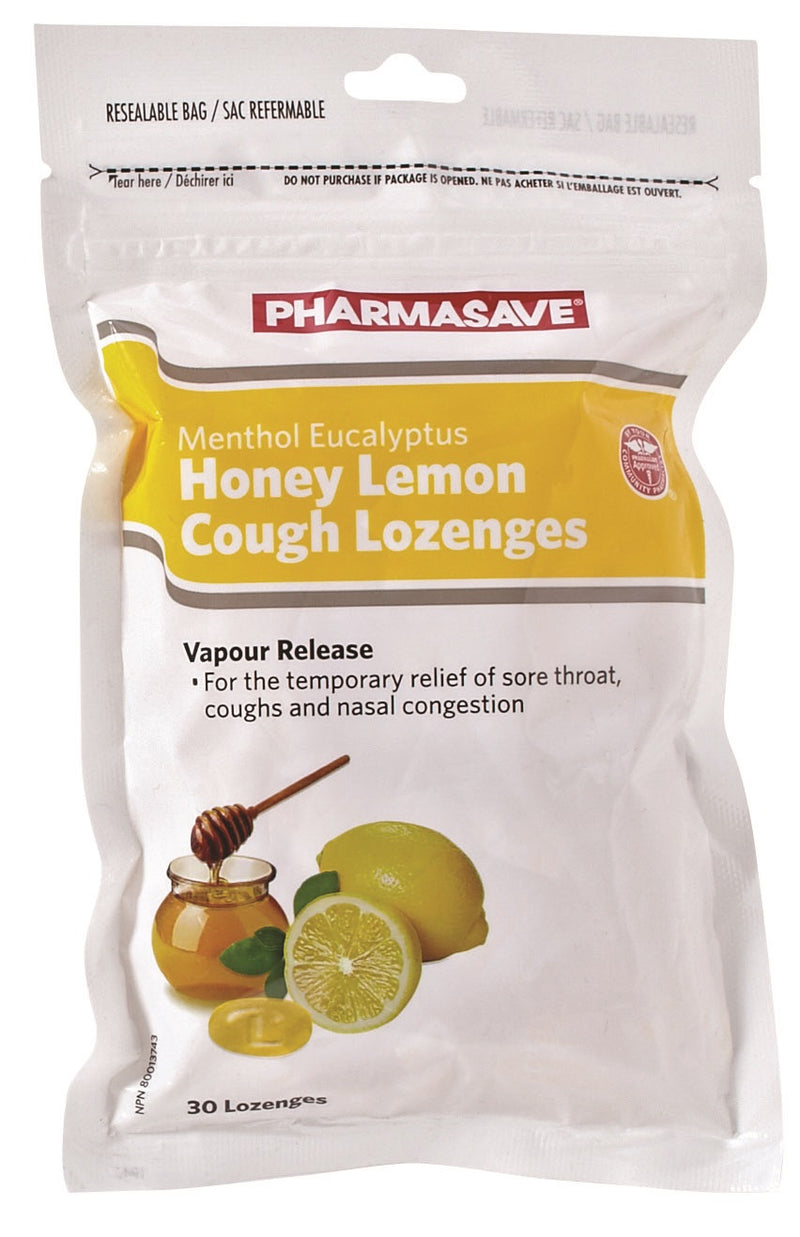 Pharmasave Cough Lozenges - Lemon Menthol Eucalyptus - Simpsons Pharmacy