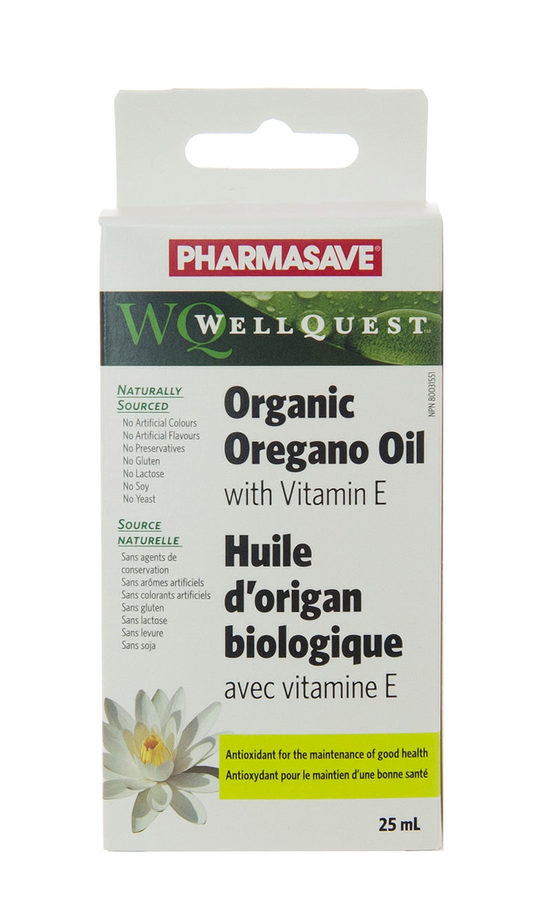 Pharmasave WellQuest Organic Oregano Oil with Vitamin E - Simpsons Pharmacy