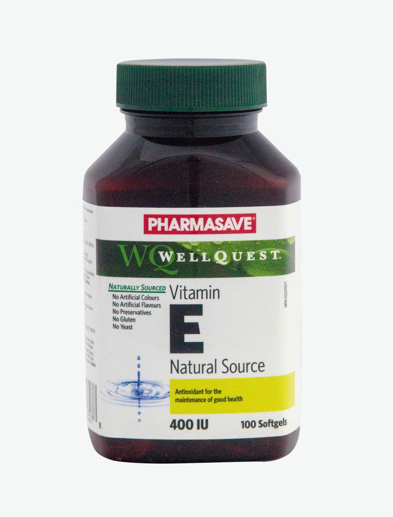 Pharmasave WellQuest Vitamin E Natural Source 200 IU Softgels - Simpsons Pharmacy